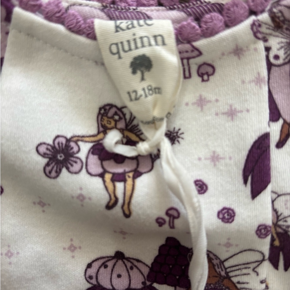 NWT Kate Quinn Purple Fairy Print Baby Dress 12-18 months - Picture 5 of 5